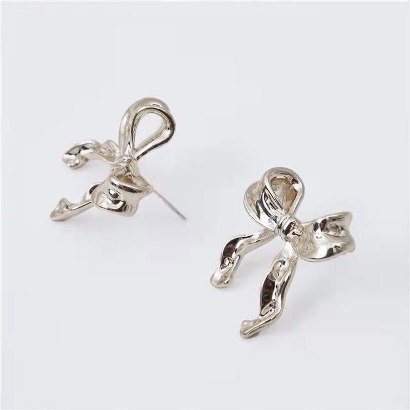 Cheky - Bow Earrings Simple Style Fashionable And Versatile Earrings