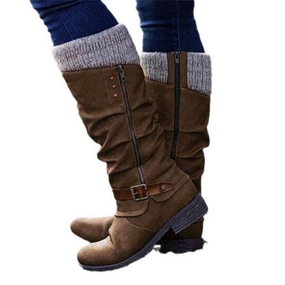 Cheky - Knight Boots Autumn And Winter Women's Boots High Tube Plus Size