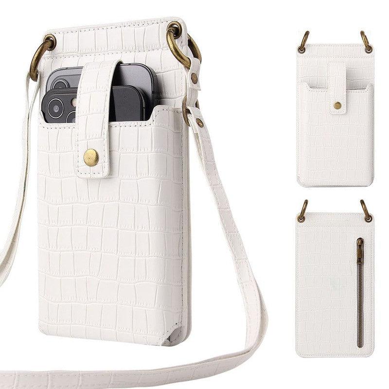 Cheky - Multi-function Crossbody Bags For Mobile Phone Crocodile-pattern Wallet Card Holder