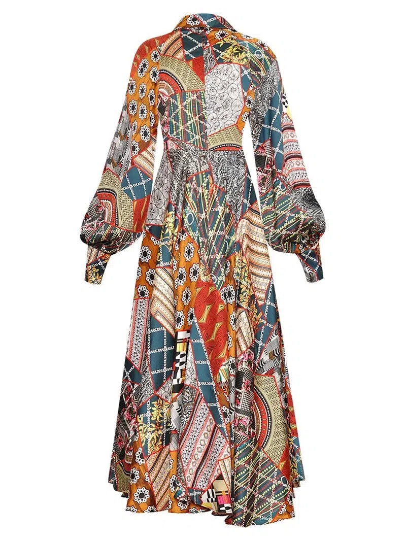 Cheky - MoaaYina Designer Vintage Print Dress