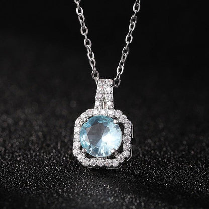 Cheky - Perfume Bottle Pendant Necklace Women's Full Diamond