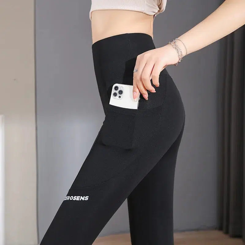 Cheky - Seamless Leggings With Pocket Women Soft Workout Tights Fitness Outfits Yoga Pants High Waist Gym Wear Spandex Leggings