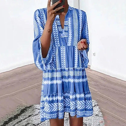 Cheky - Beach Mini Dress Women Loose Dresses Mom Graphics Print Y2k Casual Party Elegant Holiday Loose Spring Summer Maxi Vestidos