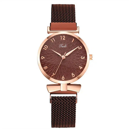 Cheky - New stock!! Women Watches Pentagram Bracelet Female Magnetic Mesh Band Woman Watch Bracelet lazy watch Montre Femme Reloj Mujer