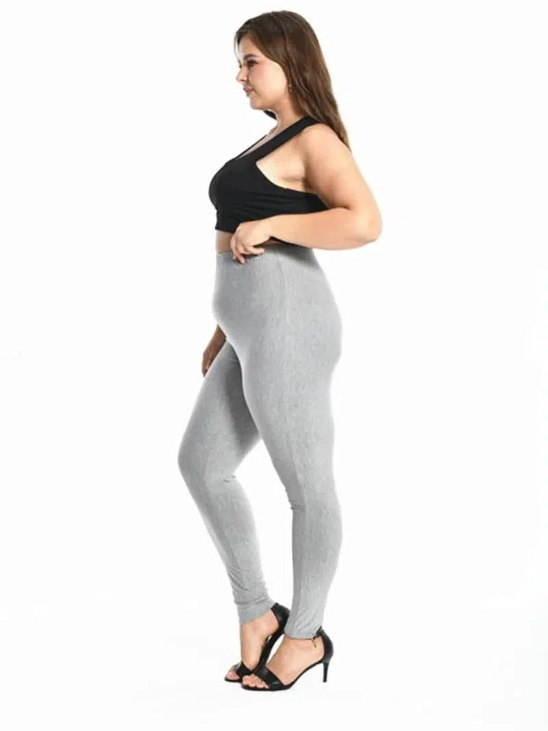 Cheky - Plus Size Leggings For Women Modal Cotton Stretch Elastic Solid Sheer Femme Legin Mujer Pants