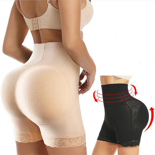 Cheky - High Waist Lace Cushion Sponge Body Shaping Pants