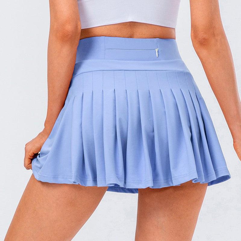 Cheky - High Quality Tennis Skirt With Zipped Pocket Women Pleated Sports Skirt