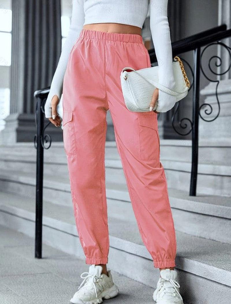 Cheky - New Cargo Pants Fashion Casual Multi-pocket Elastic Waist Pencil Pants For Women