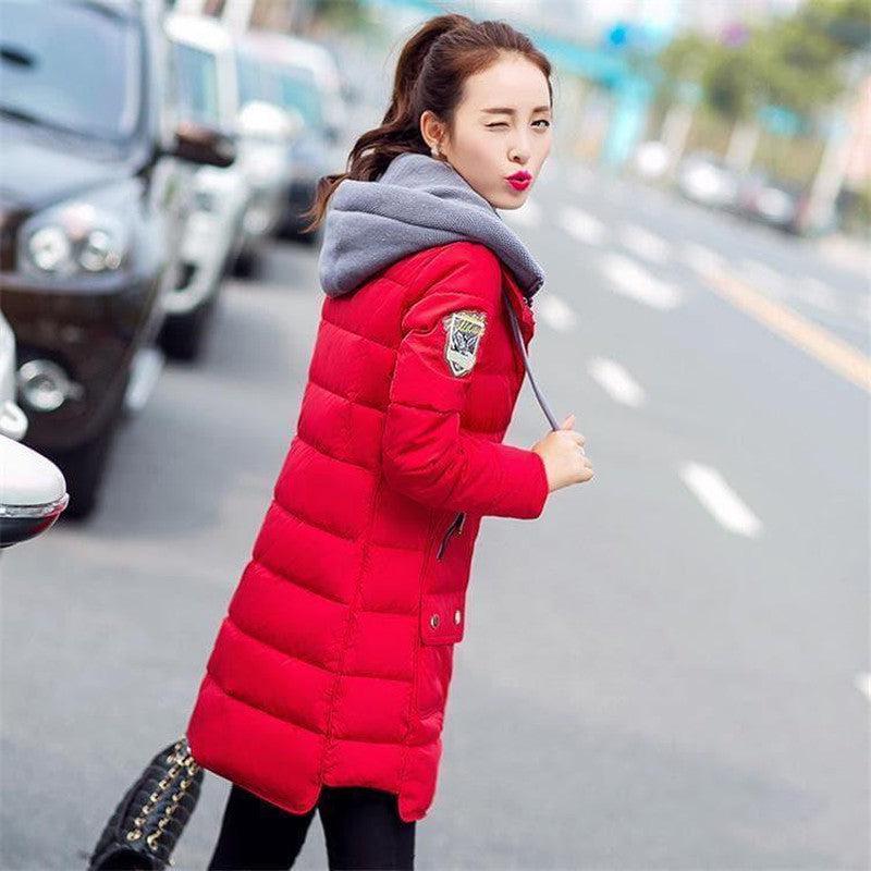 Cheky - autumn and winter new Korean version of the wild cotton coat