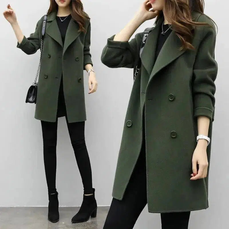 Cheky - Double-breasted woolen coat