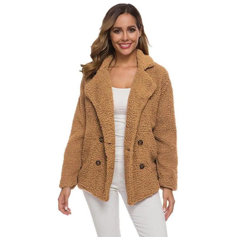 Cheky - European And American Lamb Fleece Thickened Women's Sweater