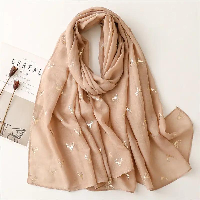 Cheky - Fresh Warm Warm Wind Voile Cotton And Linen Feel Scarf