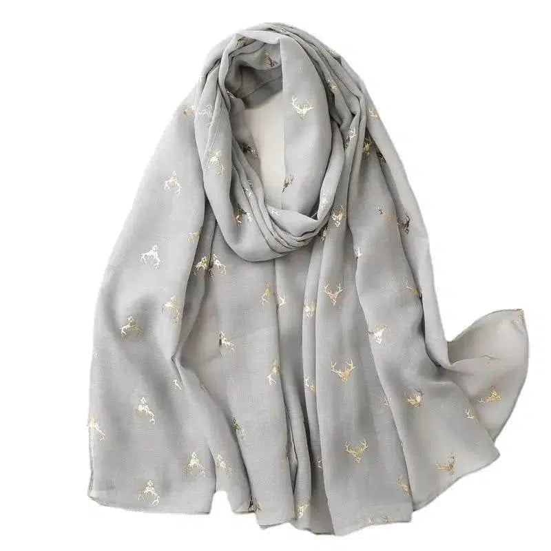 Cheky - Fresh Warm Warm Wind Voile Cotton And Linen Feel Scarf