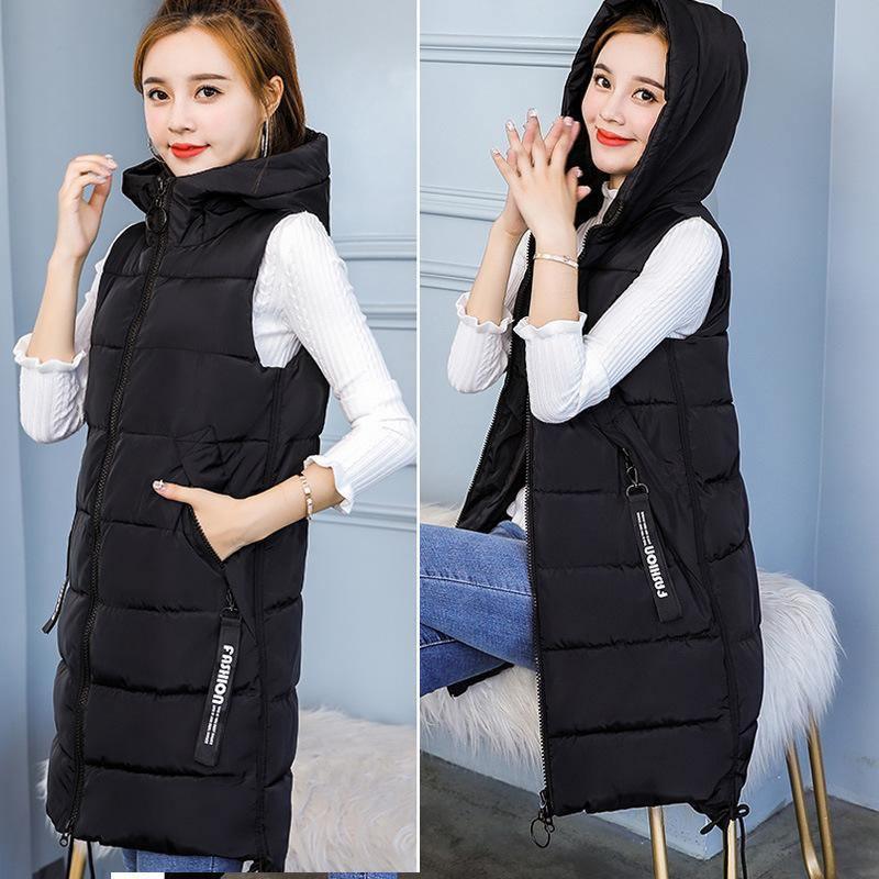 Cheky - Korean Style Mid-Length Over-The-Knee Loose Waistcoat