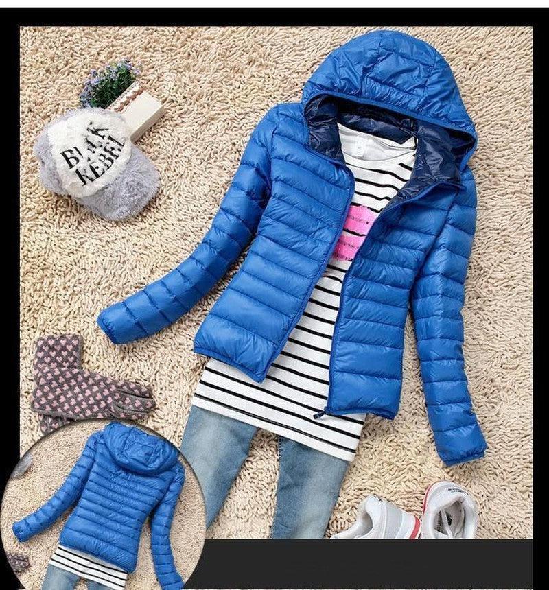 Cheky - Long sleeve hooded thin cotton coat