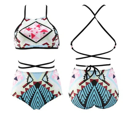 Cheky - Floral Bliss High-Waist Bikini