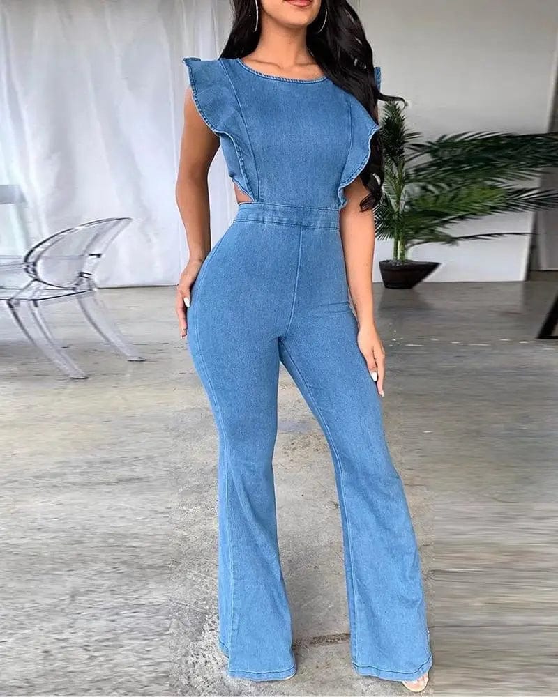 Cheky - women's sling denim jumpsuit