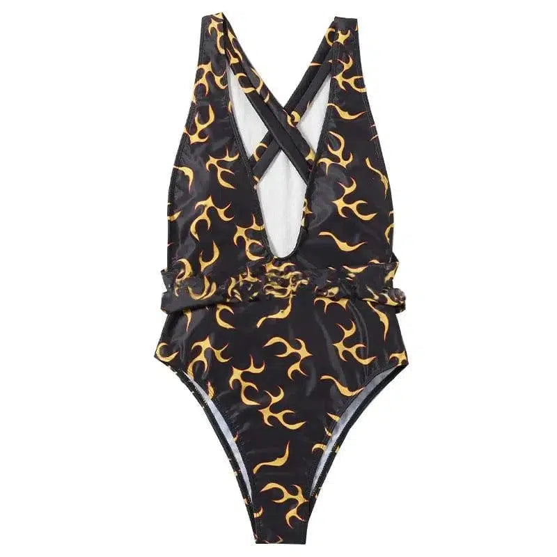 Cheky - Ladies Printed Flame Stripe Bikini Swimsuit