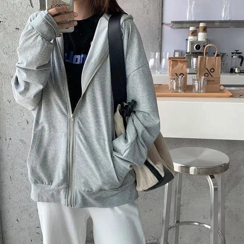 Cheky - New Style Hooded Sweater Women Loose Korean Style Autumn And