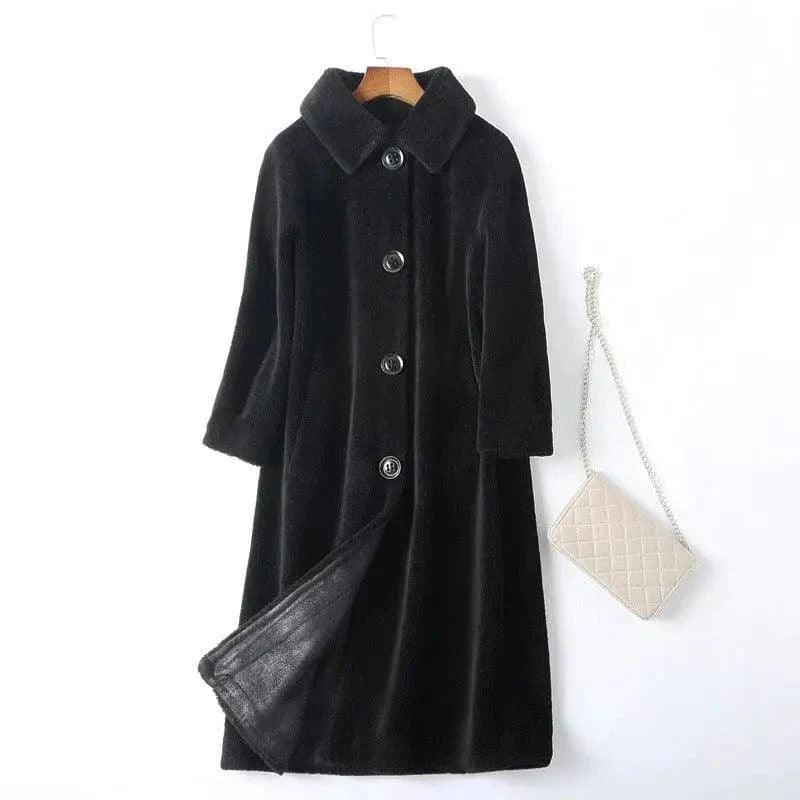 Cheky - New style sheep shearing coat women loose fur coat