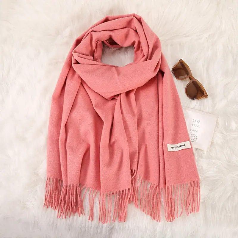 Cheky - Women's Fashionable All-match Cashmere Tassel Double-sided Scarf