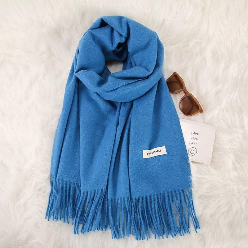 Cheky - Women's Fashionable All-match Cashmere Tassel Double-sided Scarf