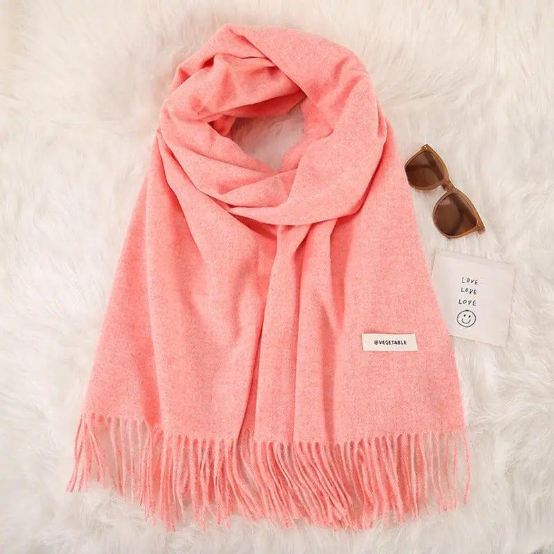 Cheky - Women's Fashionable All-match Cashmere Tassel Double-sided Scarf